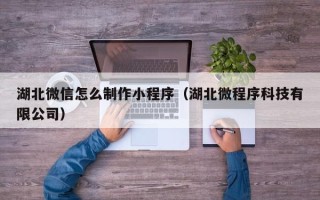 秦皇岛湖北微信怎么制作小程序（湖北微程序科技有限公司）